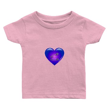 Discover Safety Pin Heart Baby T-shirts