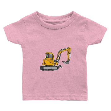 Discover Yellow digger, excavators Baby T-shirts
