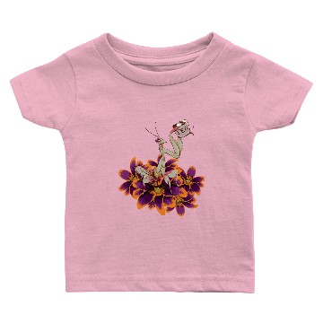 Discover Praying Mantis in Bamboo sipping on some Tea Baby T-shirts