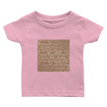 Discover Modern Geometric Diamond Arrow Pattern in Cinnamon Baby T-shirts