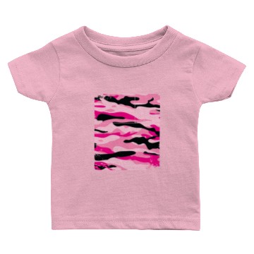Discover Square camouflage pattern pink Baby T-shirts