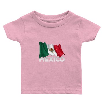 Discover Mexico Graphic Waving Flag Baby T-shirts