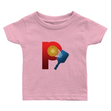 Discover Power Pickleball Simple Solid Pickleball Player Baby T-shirts