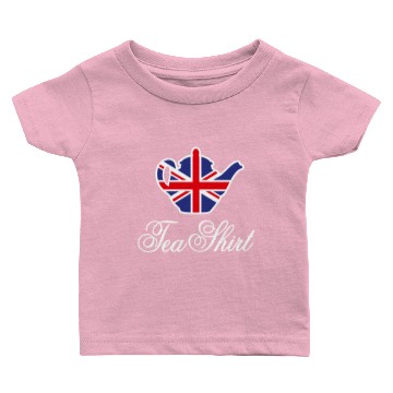 Discover Tea Baby T-shirts British teapot Union Jack UK tea pun