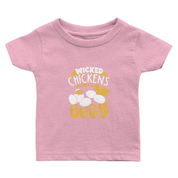 Discover Wicked Chicken Lay Deviled Eggs Baby T-shirts
