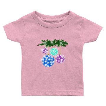 Discover Holiday Christmas Balls Design Baby T-shirts