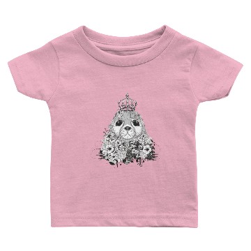 Discover small seal with a floral crown Baby T-shirts