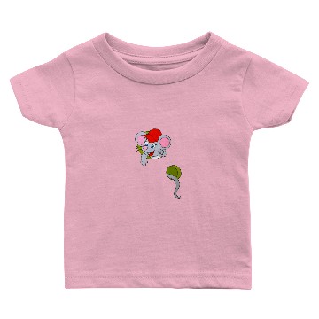 Discover HAND PAINTED MOUSE IN A HOLE Baby T-shirts
