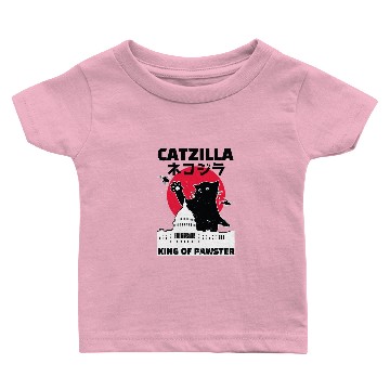 Discover Funny catzilla King of pawster hilarious cat gifts Baby T-shirts