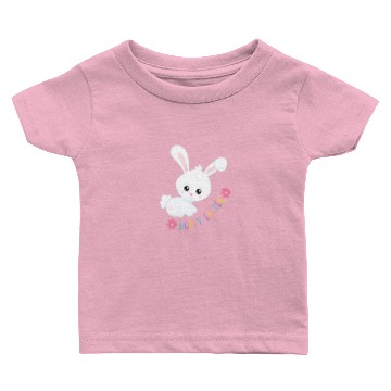 Discover Kids Easter Hoppy Easter Bunny White Bunny Baby T-shirts