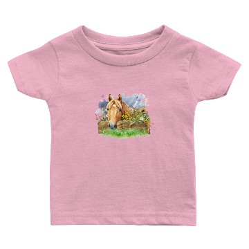 Discover Horse Watercolor Baby T-shirts