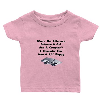Discover Difference Between A Girl And A Computer Baby T-shirts