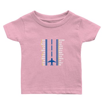Discover Pilots Alphabet Pilot Baby T-shirts