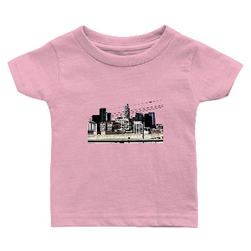 Discover Los Angeles Skyline Baby T-shirts