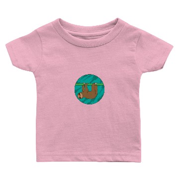 Discover Sloth hanging from bamboo Baby T-shirts