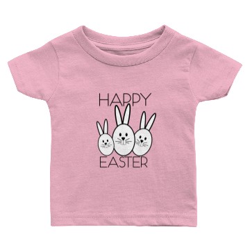 Discover Happy Easter black and white Baby T-shirts