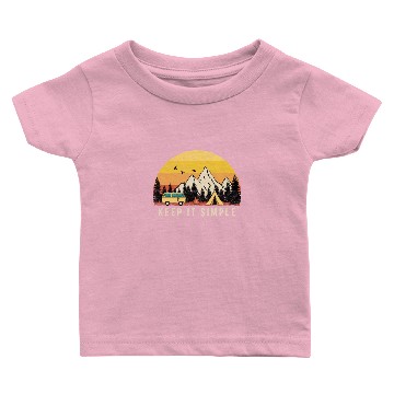 Discover Keep It Simple - Retro Vintage Camping Baby T-shirts
