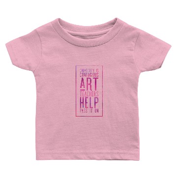 Discover creativity is contagious! Art teacher purple Baby T-shirts
