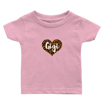 Discover Leopard Print Heart Gigi Baby T-shirts