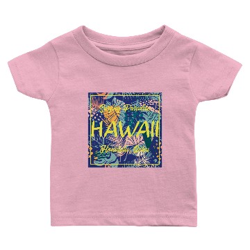 Discover Hawaii Surfing Paradise Baby T-shirts