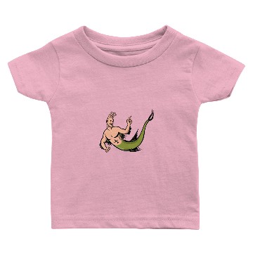 Discover Sea Monkey Pointing Mascot Baby T-shirts