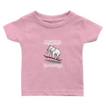 Discover skating heavyweight - elephant Baby T-shirts