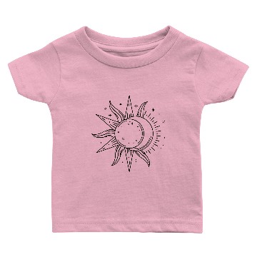 Discover Sun Moon Illustration Baby T-shirts