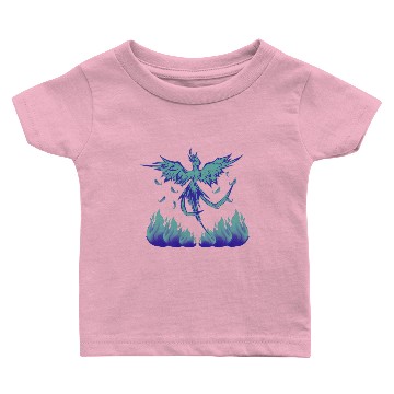 Discover Blue Phoenix with flames, fire, fantasy Baby T-shirts