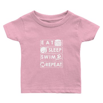 Discover Eat Sleep Swim Repeat Baby T-shirts