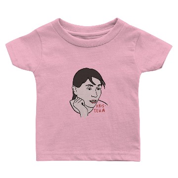 Discover Julia Kristeva Minimal Portrait - Philosophy Baby T-shirts