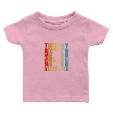 Discover Trophy Husband 70's 80's Retro Distressed Funny Gi Baby T-shirts