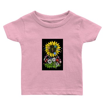 Discover Psychedelic Sunflower Baby T-shirts