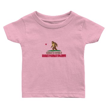 Discover California Republic Flag Sasquatch Republic Baby T-shirts
