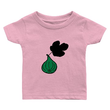 Discover Fig With Leaf Two Colors Adjustable Vector Simple Baby T-shirts