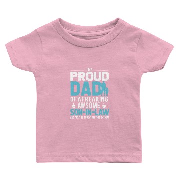 Discover Proud Dad Awesome Son in law Baby T-shirts