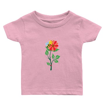 Discover Bee Flower Ladybug Nature Baby T-shirts