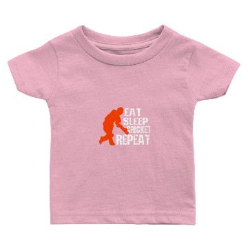 Discover Eat Sleep Cricket Repeat Cricket Player Gift Baby T-shirts