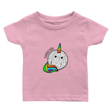 Discover knitting needle wool yarn chopping unicorn gift Baby T-shirts