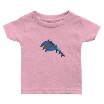 Discover Three colourful dolphins Baby T-shirts