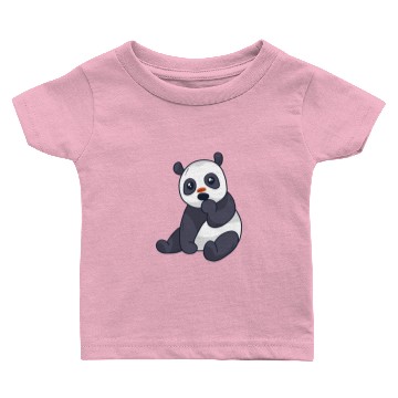 Discover Cute Panda Muzzle Spot Sitting, Animal Print Baby T-shirts