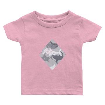 Discover Square shark camouflage pattern Baby T-shirts