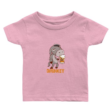 Discover Drunkey Funny Donkey with Beer Baby T-shirts