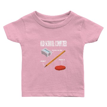 Discover Old School Computer PC Technology Baby T-shirts