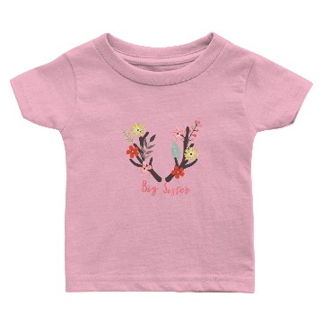 Discover Big Sister Antler Baby T-shirts