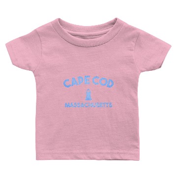 Discover Cape Cod Massachusetts Blue Lighthouse Baby T-shirts