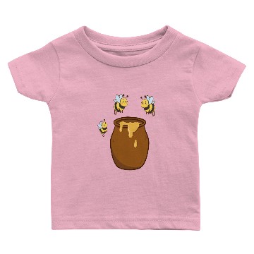 Discover bee bumblebee honey pot children design Baby T-shirts