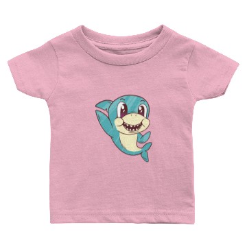 Discover Waving baby shark Baby T-shirts