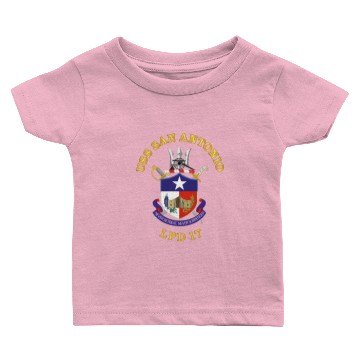 Discover Navy USS San Antonio LPD 17 wo Back Baby T-shirts