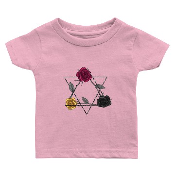 Discover Roses pentagram witchcraft roses Baby T-shirts