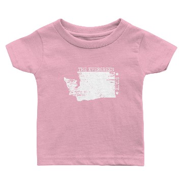 Discover Washington The Evergreen State - usa motto gift Baby T-shirts